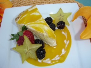 Our Contest Winner, Mango Swirl Cheesecake