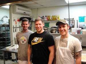 Square Cafe's Kitchen Staff, Jacob, Carson, and Ryan