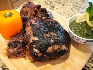 Cooked Leg of Lamb with Mint Pesto
