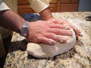 Kneading the Pizza Dough