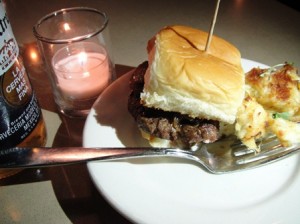 Tenderloin Slider and Mini Crab Cake