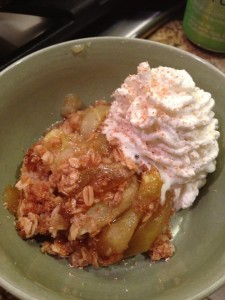 Baked Spiced Apples with Oats and Fresh Cream