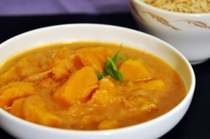 Pumpkin Curry with Butternut Squash and Basil 