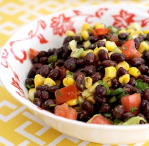 Vegan Black Bean Salad with Sweet Corn and Cilantro