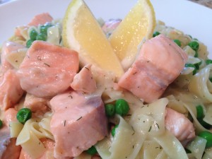 Butter and Herb Pasta with Salmon