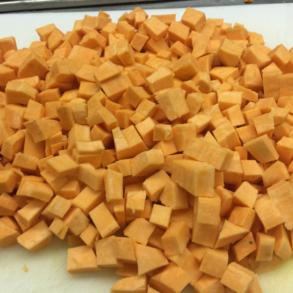 Cut Sweet Potatoes