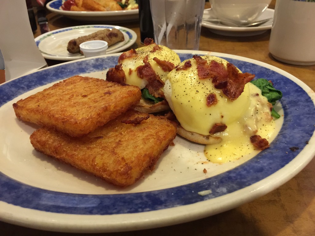 Eggs Benedict Florentine with Hash Browns