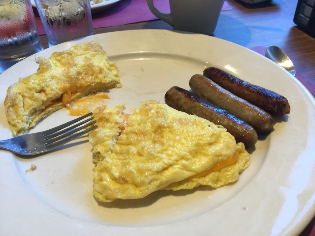 Omelette and Sausage