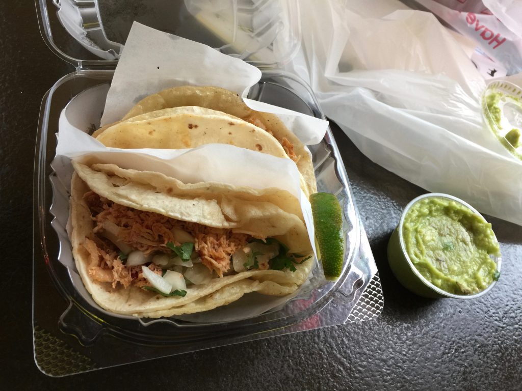 Soft Chicken Tacos with Guacamole